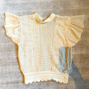 Zara top, ivory, size small perfect condition!